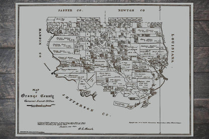 Orange County, Texas 1880