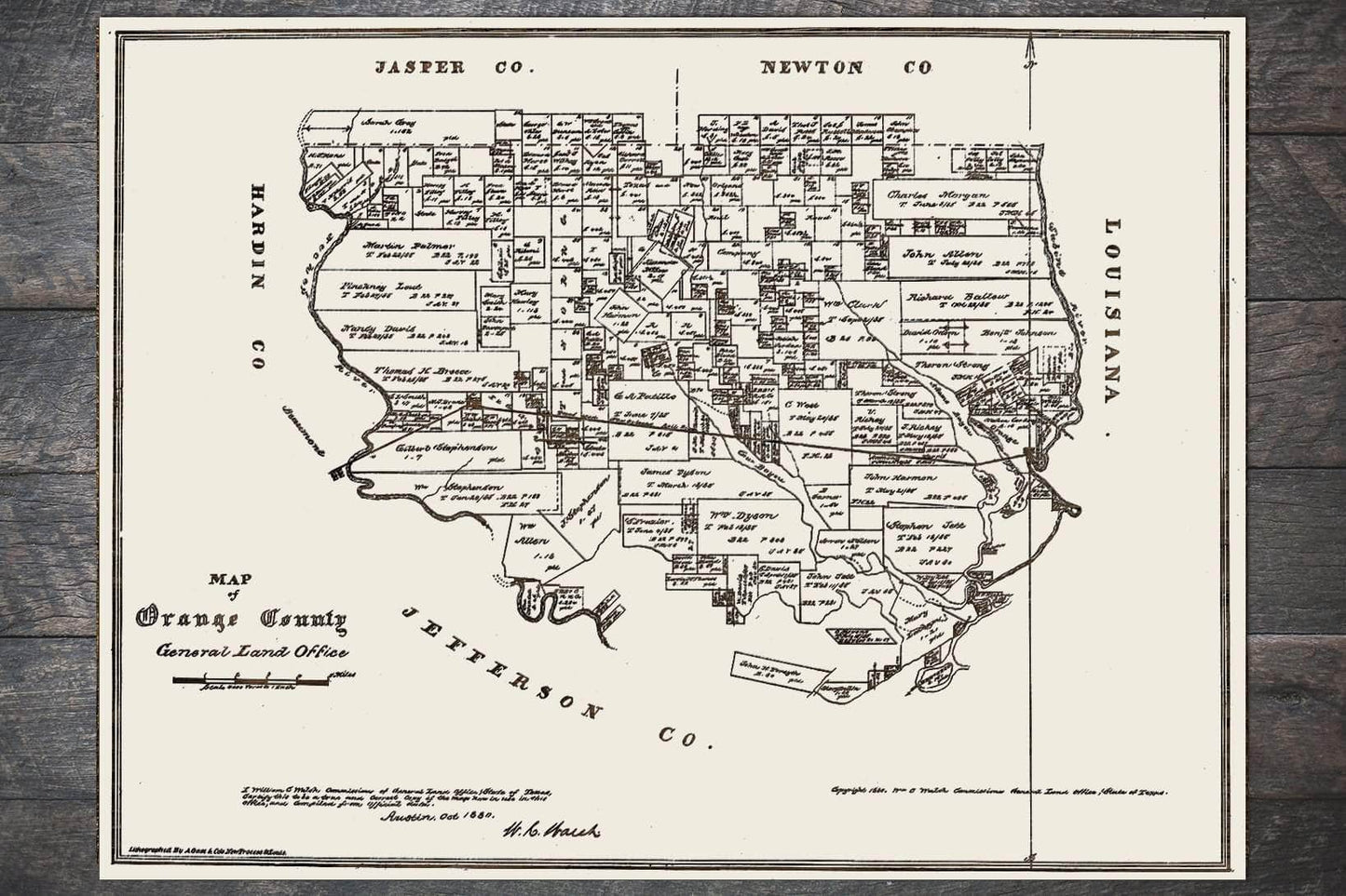 Orange County, Texas 1880