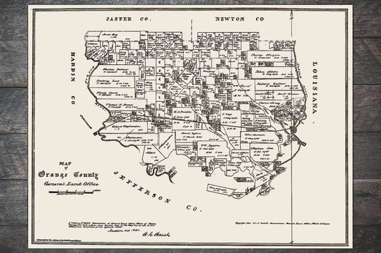 Orange County, Texas 1880