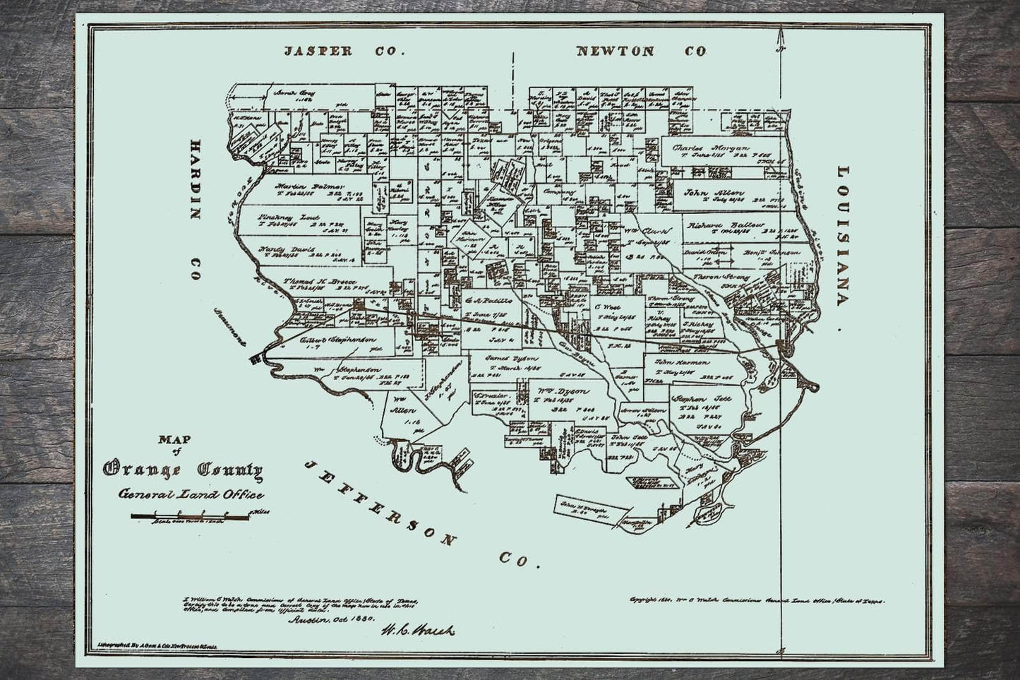 Orange County, Texas 1880