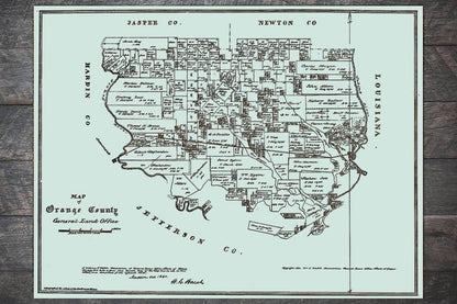 Orange County, Texas 1880
