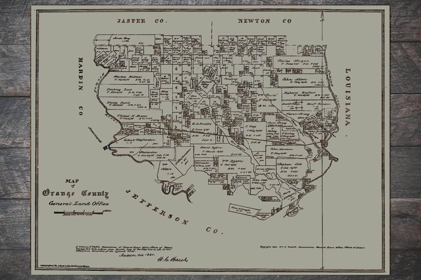 Orange County, Texas 1880