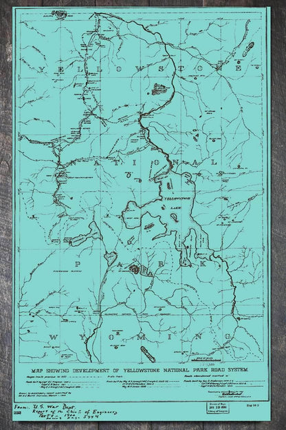 Yellowstone National Park Road System 1930