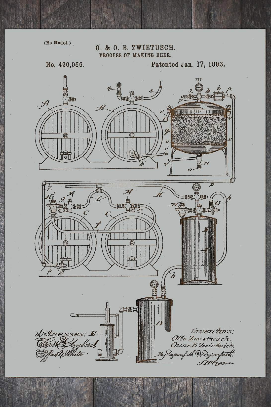 Process of Making Beer 1893