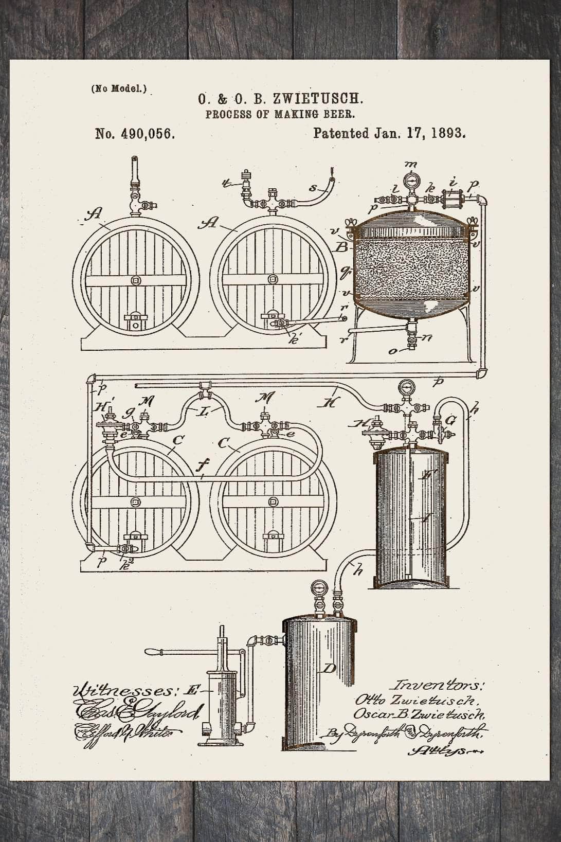 Process of Making Beer 1893