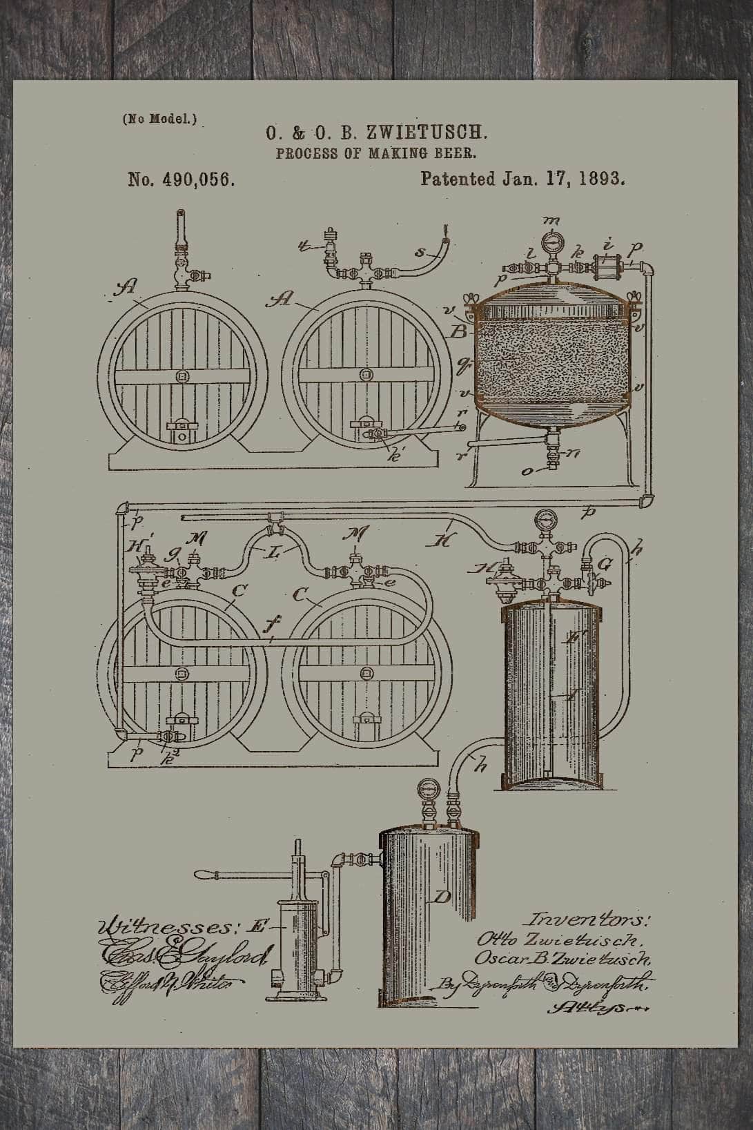 Process of Making Beer 1893