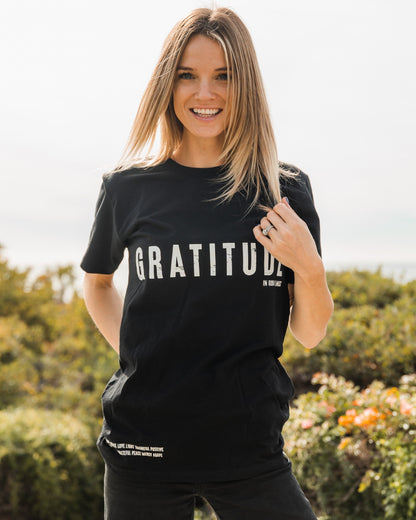 Gratitude Black Tee