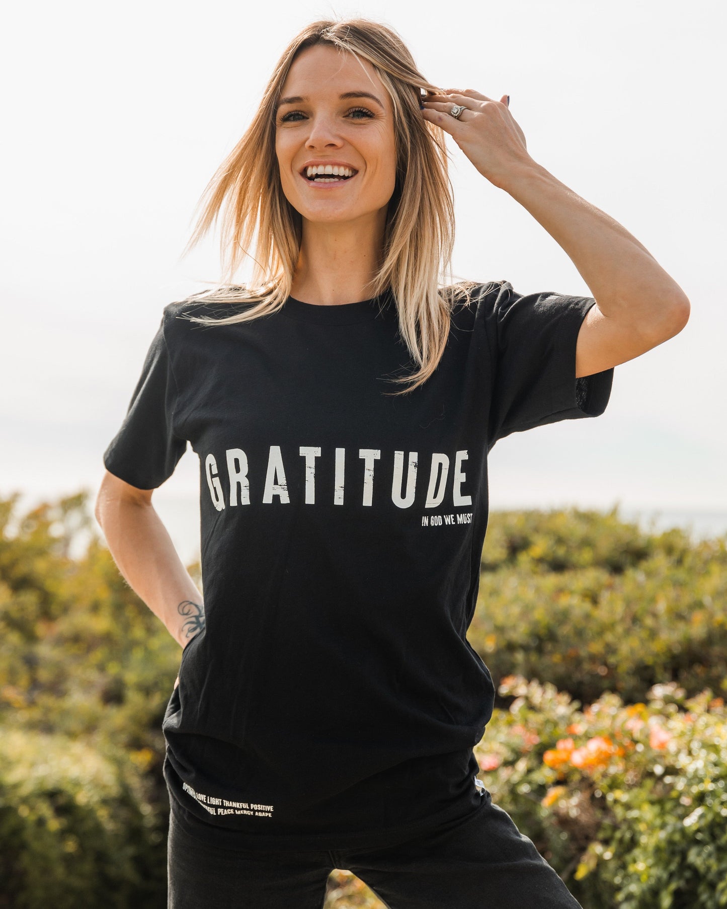 Gratitude Black Tee