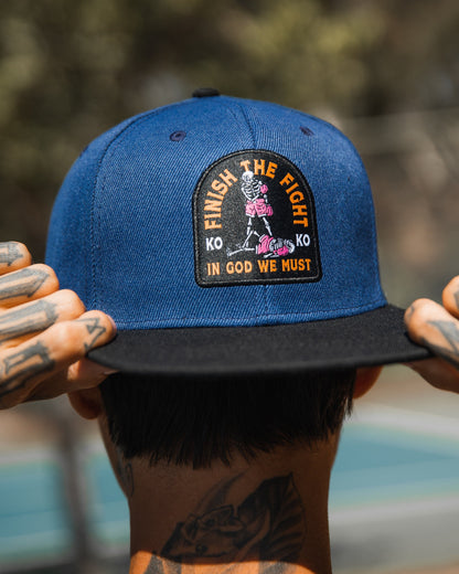 Finish The Fight Blue Snapback Hat