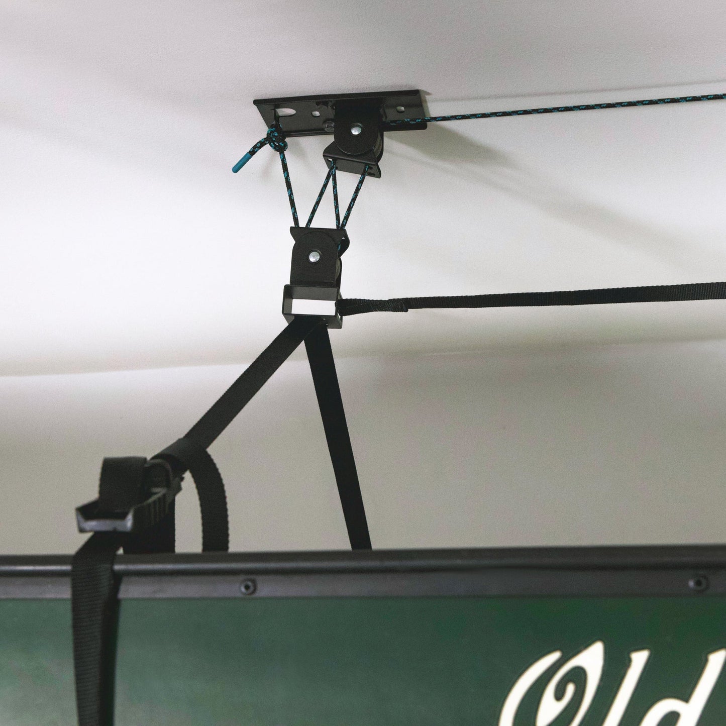 Heavy Duty Canoe Hoist Garage Ceiling Storage Hoist | Holds up to 150 lbs | 18' Lift