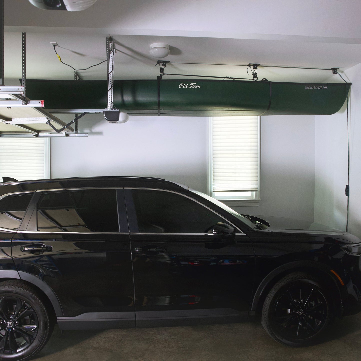 Heavy Duty Canoe Hoist Garage Ceiling Storage Hoist | Holds up to 150 lbs | 18' Lift