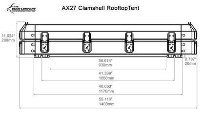 The Bush Company AX27 Clamshell Roof Top Tent