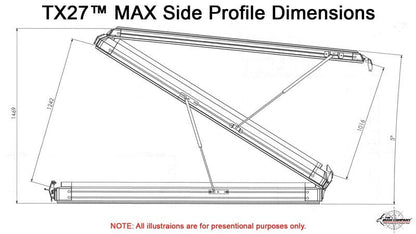 The Bush Company TX27 MAX Hardshell Rooftop Tent