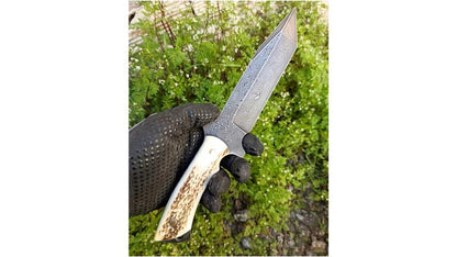 TANTO BLADE DAMASCUS HUNTING KNIFE