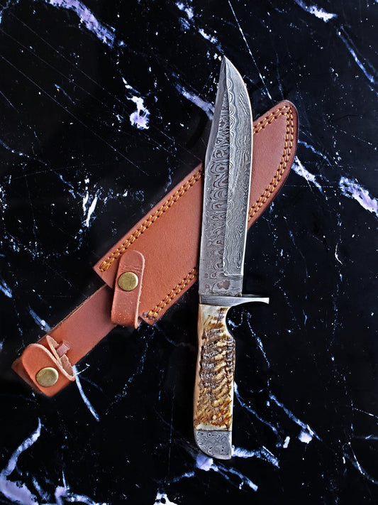 Damascus Bowie Knife