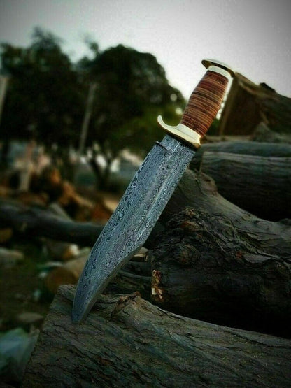 Handmade Damascus Bowie
