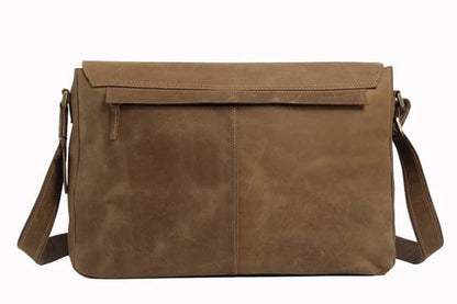 “The Courier” Vintage Leather Messenger Bag