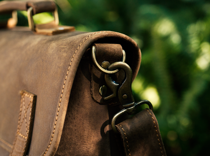 Crazy Horse Leather Messenger Bag