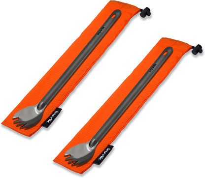 Kuvik Titanium Long Handle Spork 2-Pack