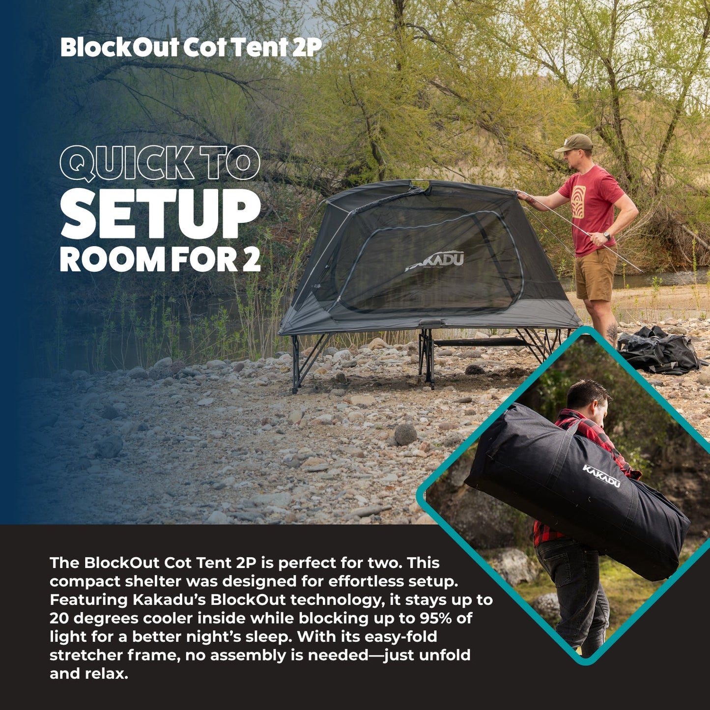 BlockOut® Cot Tent 2P