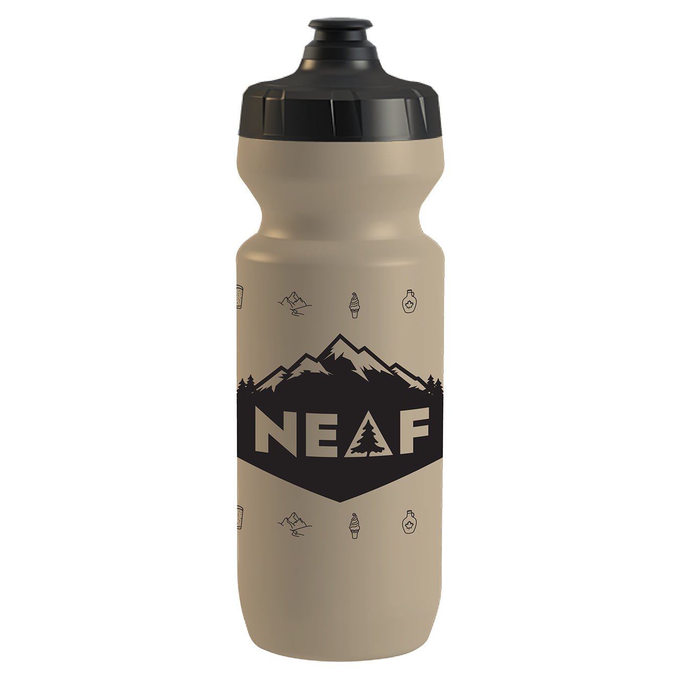 NEAF 22oz Purist Water Bottle Black Caps