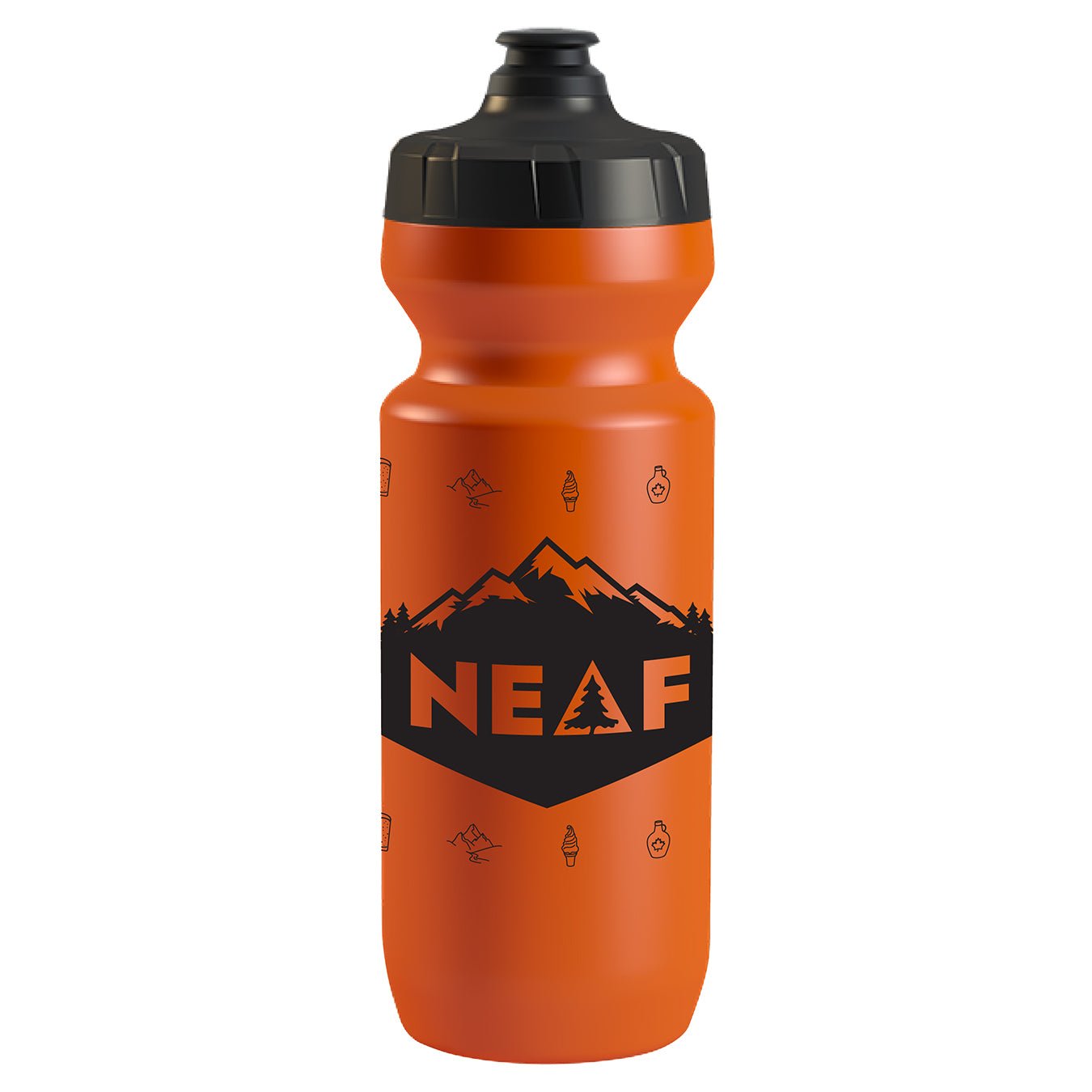 NEAF 22oz Purist Water Bottle Black Caps