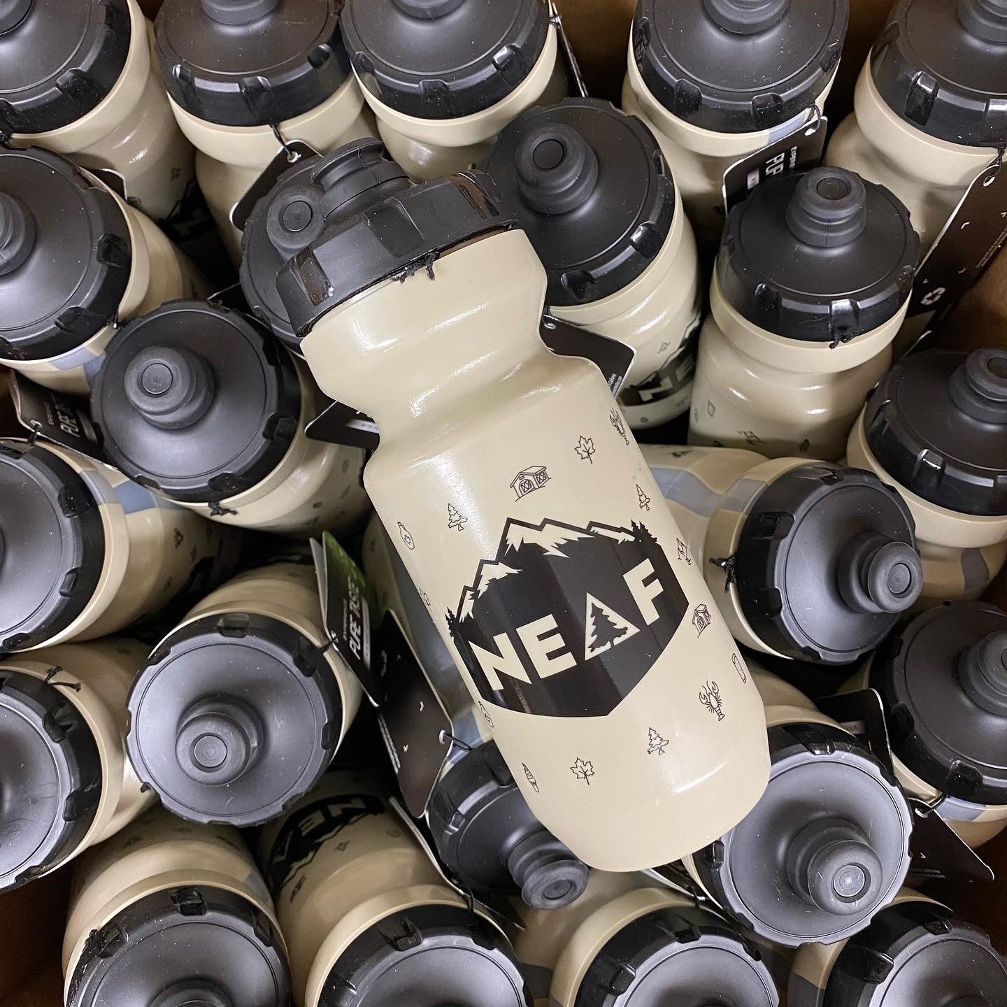 NEAF 22oz Purist Water Bottle Black Caps
