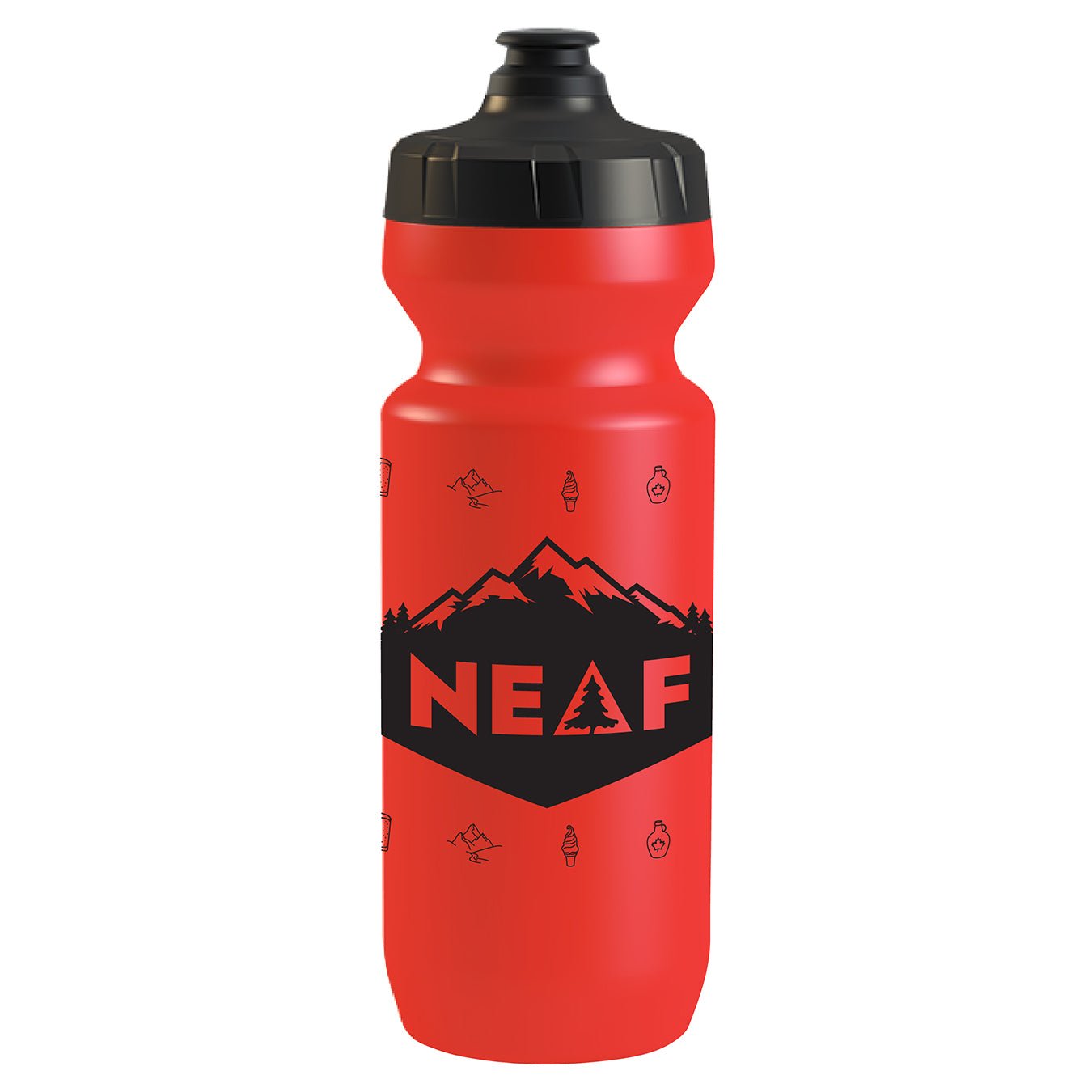 NEAF 22oz Purist Water Bottle Black Caps