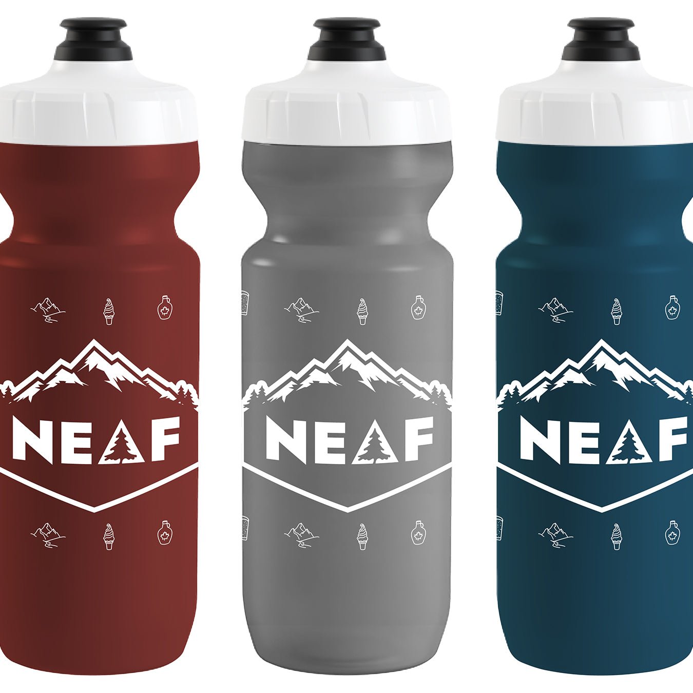 NEAF 22oz Purist Water Bottle White Caps