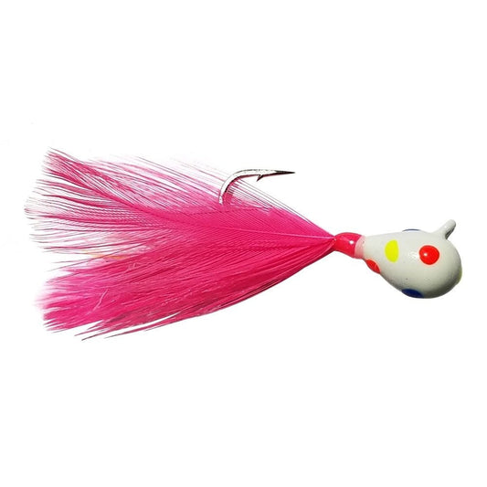 TUNGSTEN WONDER FEATHER JIG - GLOW WONDERBREAD/PINK FEATHER