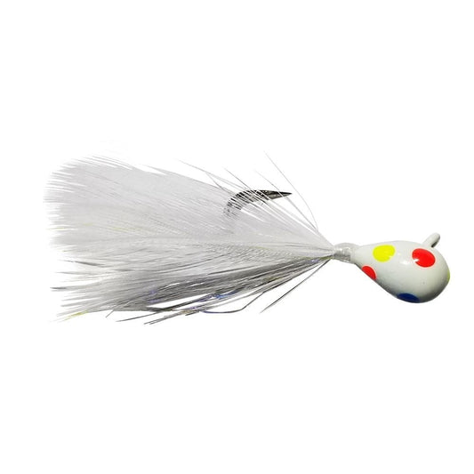 TUNGSTEN WONDER FEATHER JIG - GLOW WONDERBREAD/WHITE FEATHER