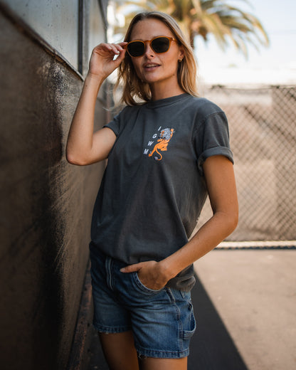 "Nothing But The Blood" Mineral Wash Premium Pepper Tee