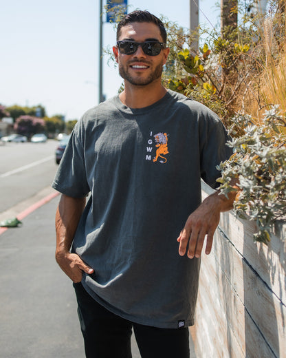 "Nothing But The Blood" Mineral Wash Premium Pepper Tee