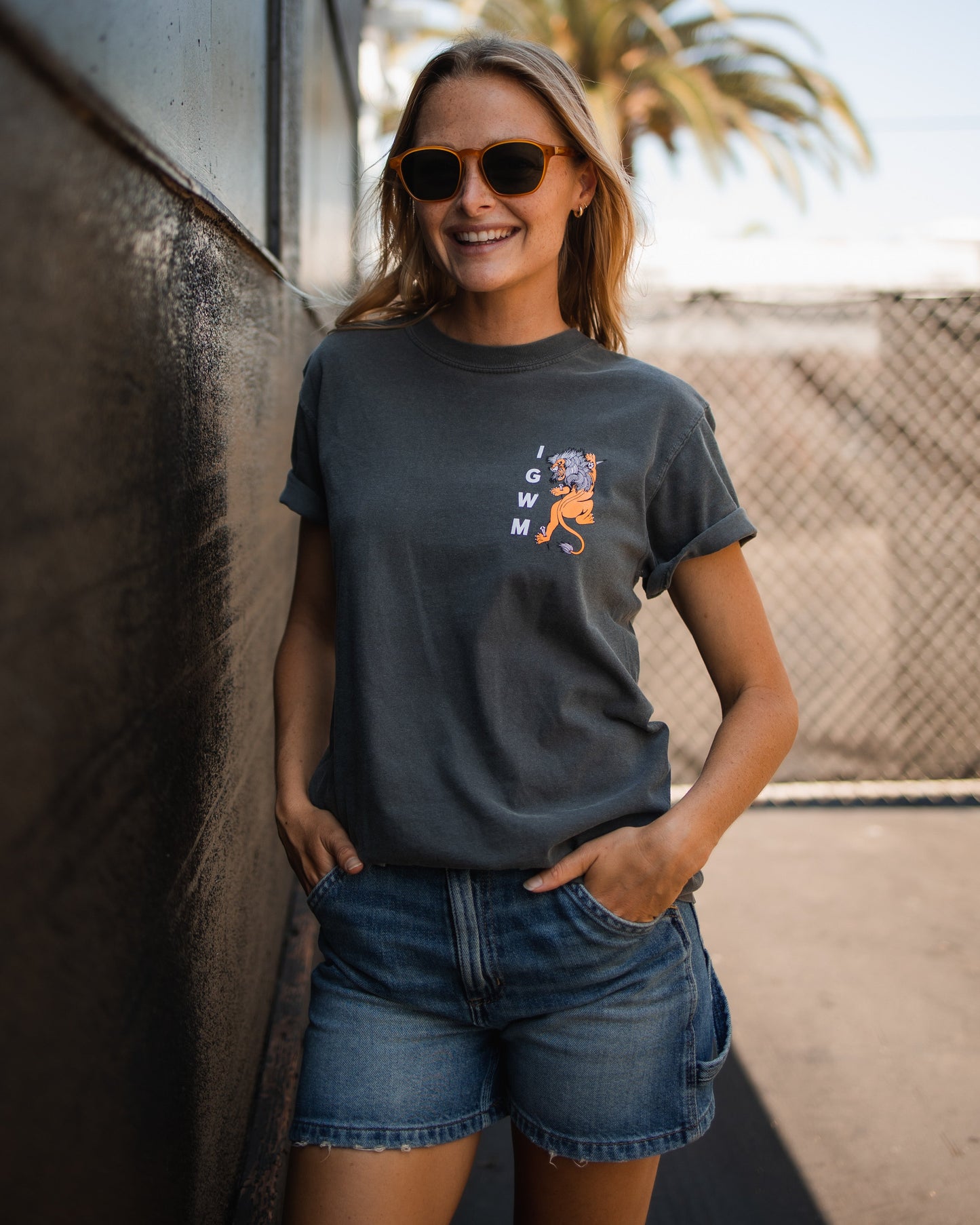 "Nothing But The Blood" Mineral Wash Premium Pepper Tee