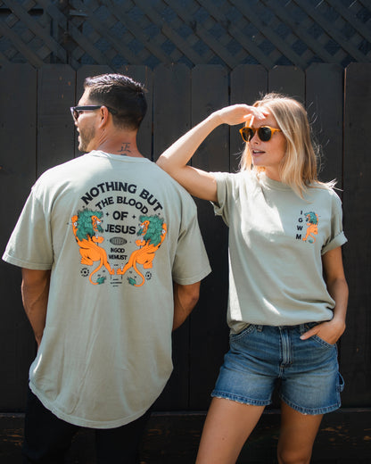 "Nothing But The Blood" Sandstone Premium Melon Tee