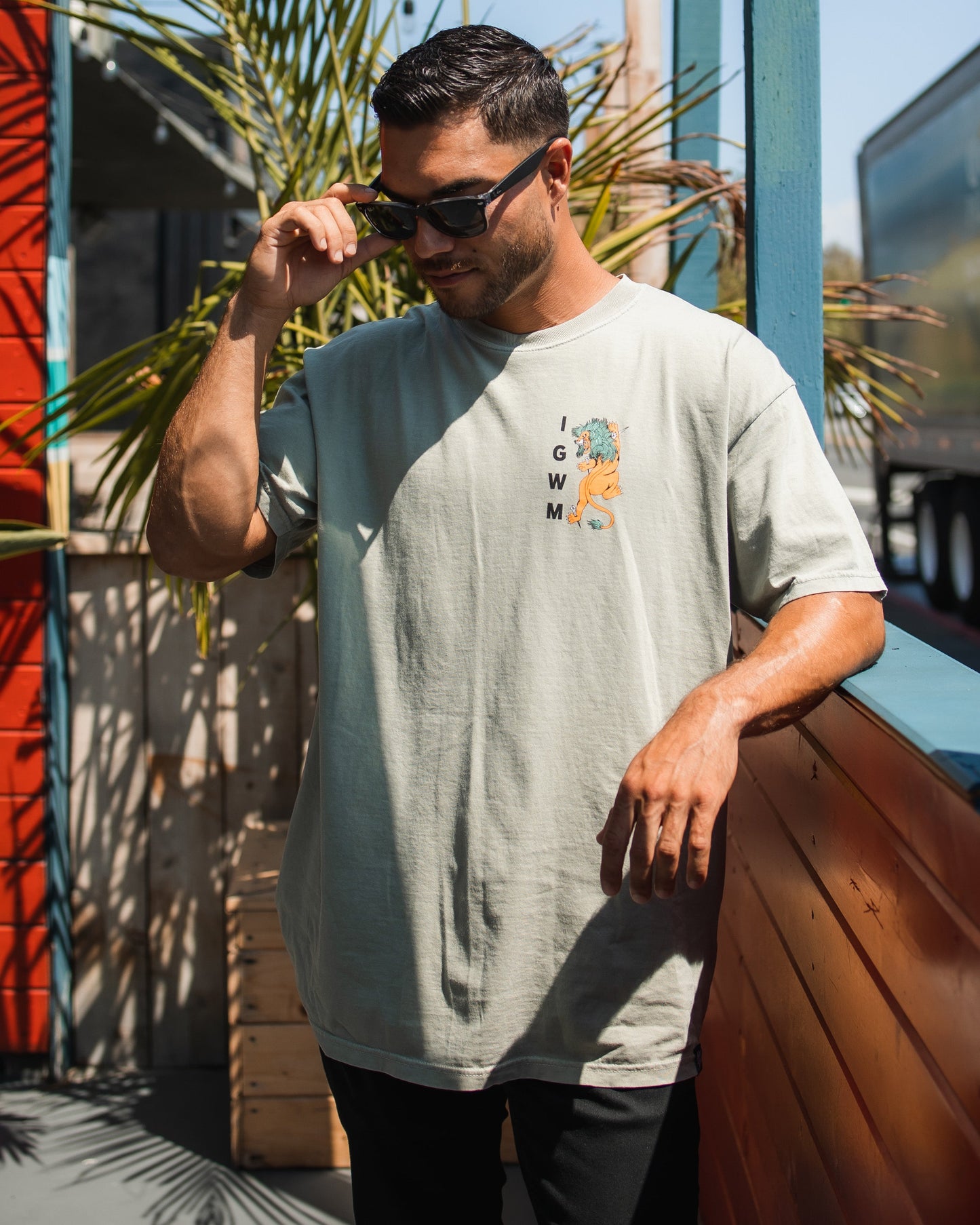 "Nothing But The Blood" Sandstone Premium Melon Tee