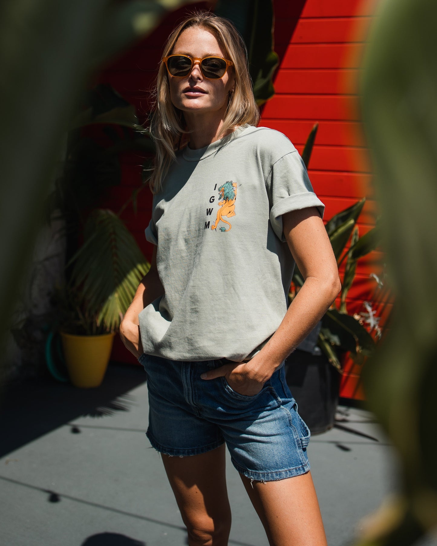 "Nothing But The Blood" Sandstone Premium Melon Tee