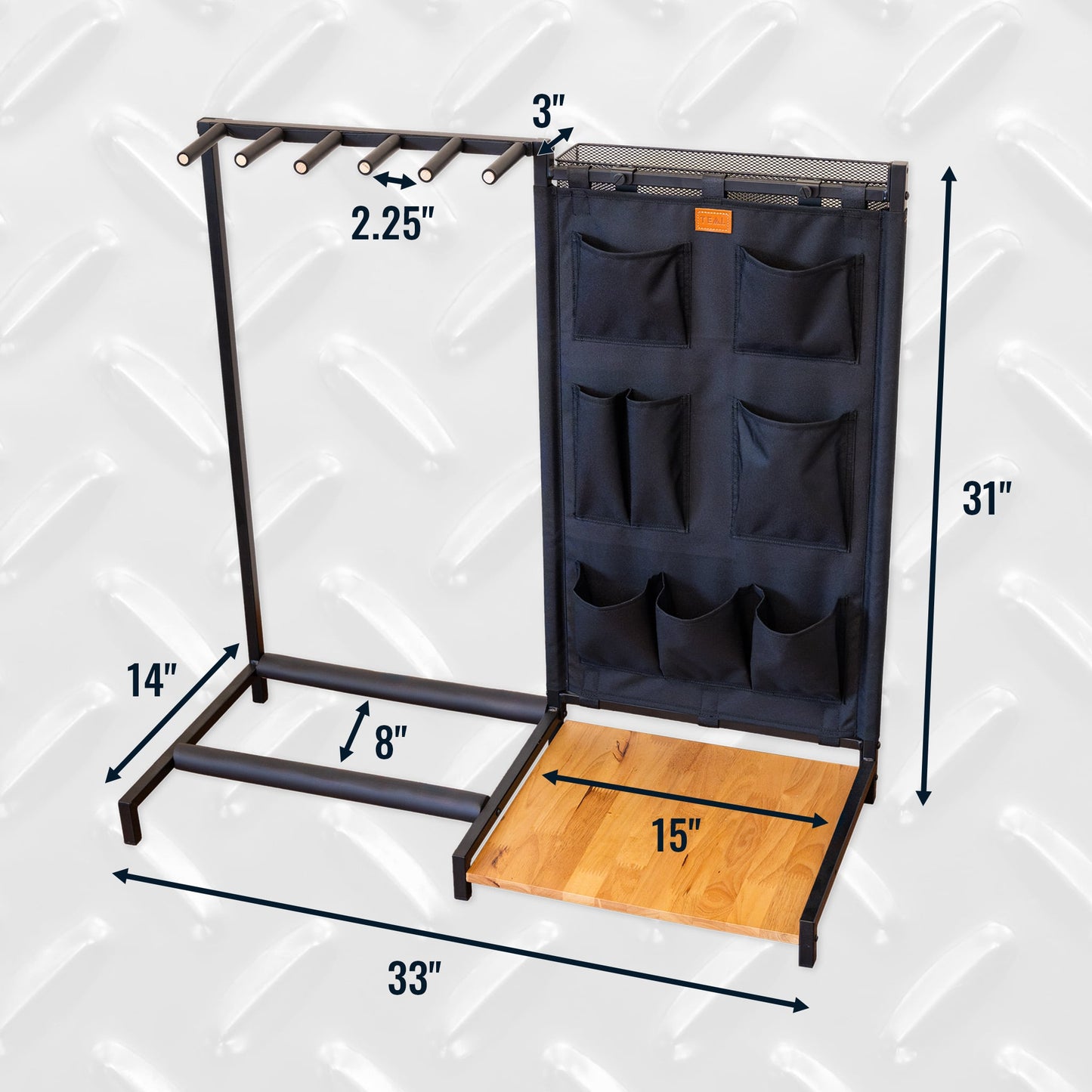 The Opener 5-Slot Guitar Rack | Black