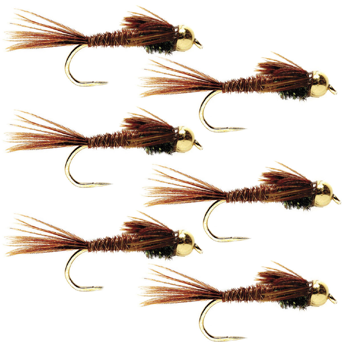 barbless lures for fly fishing Barbless Bead Head Pheasant Tail Nymph Fly 6 Flies Hook Size 18