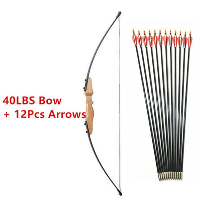 30/40LBS Straight Bow Split 51 Inches Entry Bow With Arrows For Children Youth Archery Hunting Shooting Kids  Bow