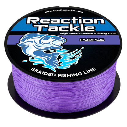 Reaction Tackle Braided Fishing Line - Purple - NEW