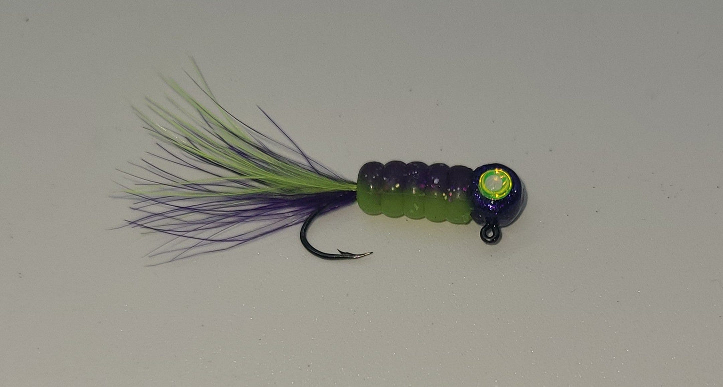 Hand Tied Crappie Jigs - Jelly Belly