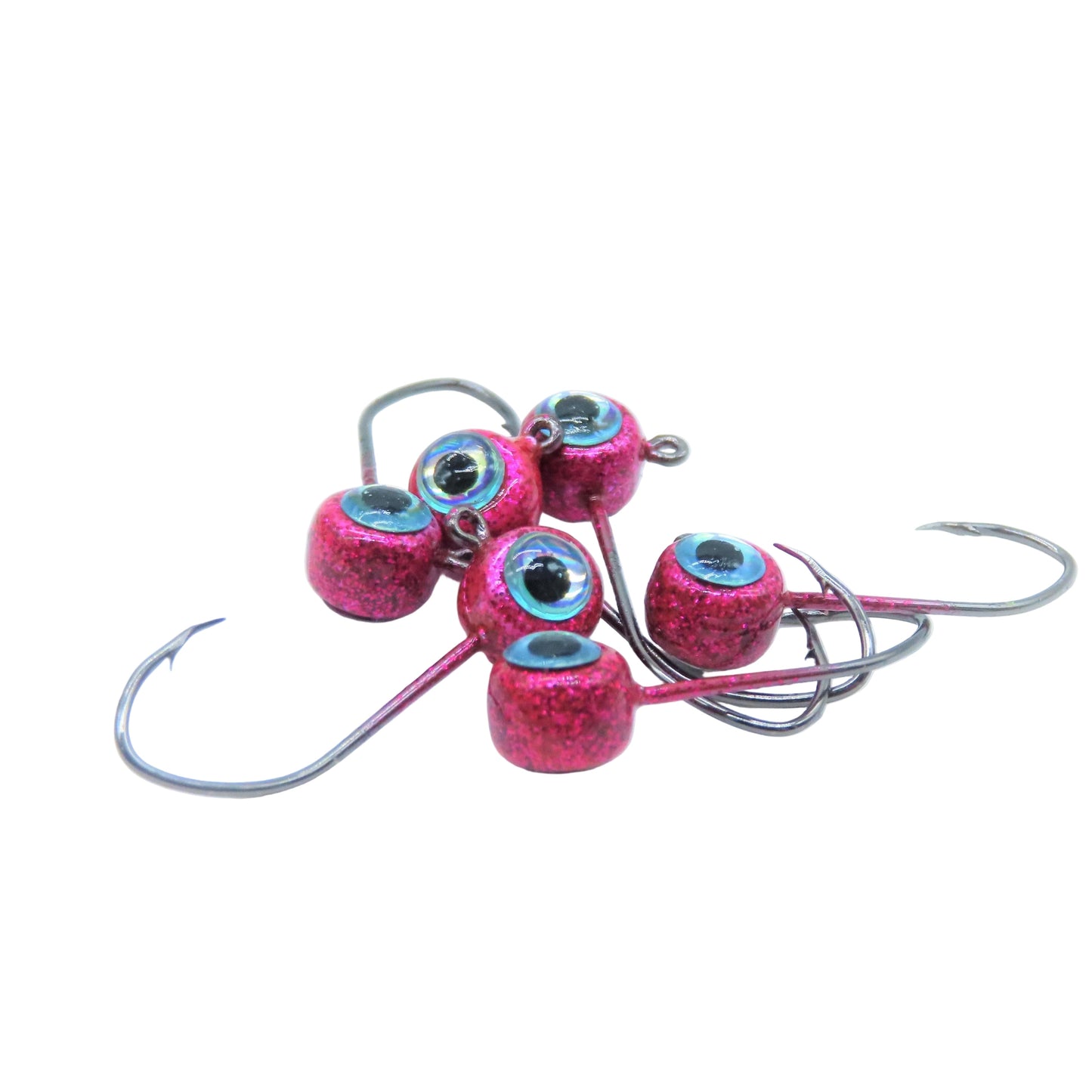 Free Style Jig Heads - 3D Eyes - 12 Pack - No Collar