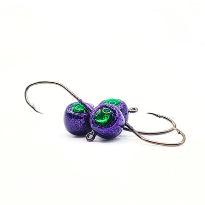 Free Style Jig Heads - 3D Eyes - 12 Pack - No Collar