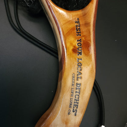 fish getter lure company The "Critter Getter" Wood w/ Rubber Coated Landing Net – Creek Life Lure Co