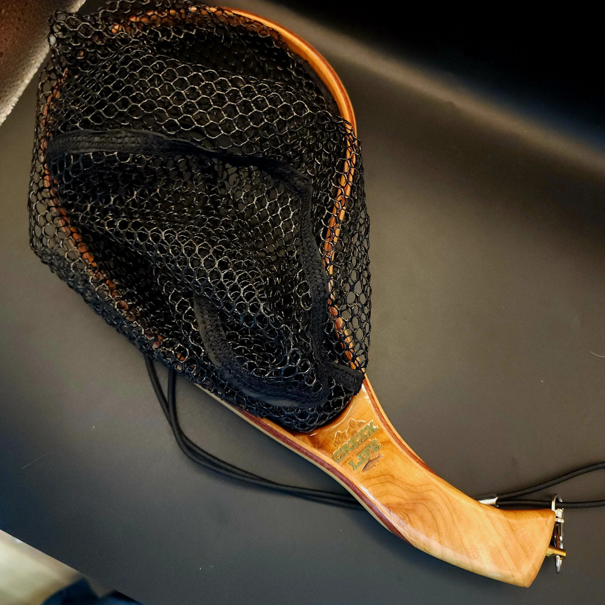 fish getter lure company The "Critter Getter" Wood w/ Rubber Coated Landing Net – Creek Life Lure Co