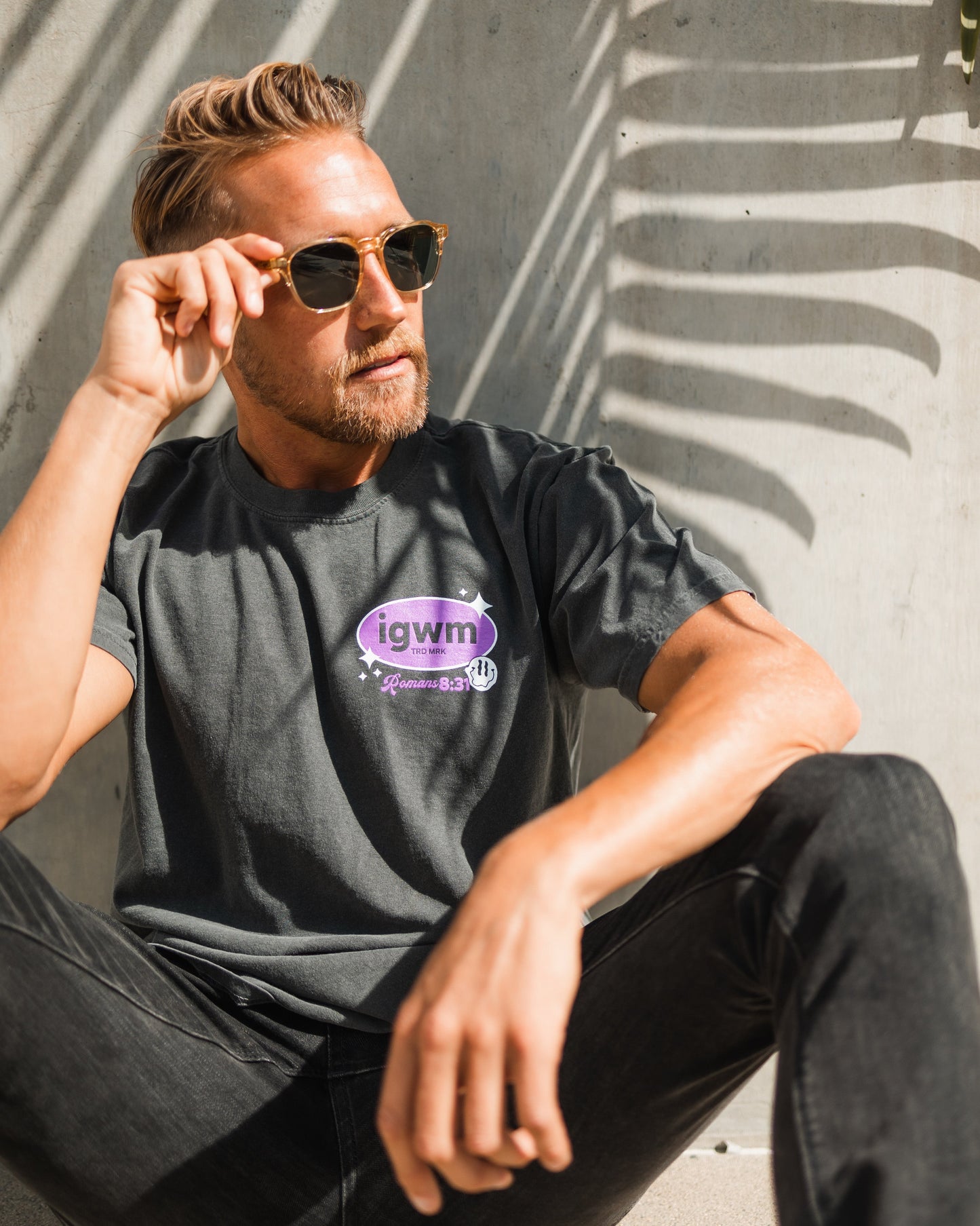 Romans Mineral Wash Premium Pepper Tee