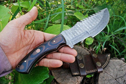 Knife from the Movie The Hunted – 10" Damascus Steel with Micarta Handle