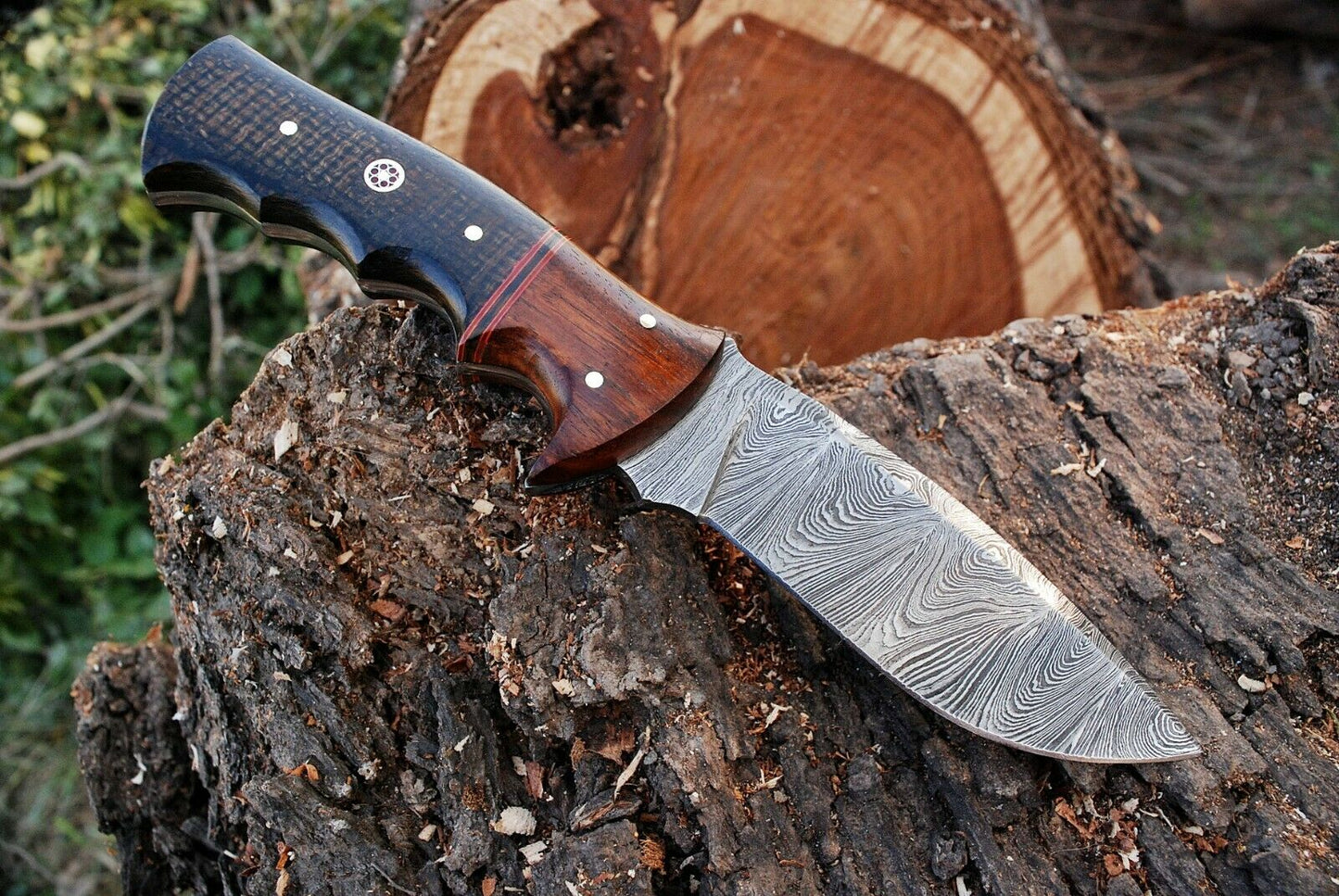 Custom Handmade Damascus Steel Hunting Knife