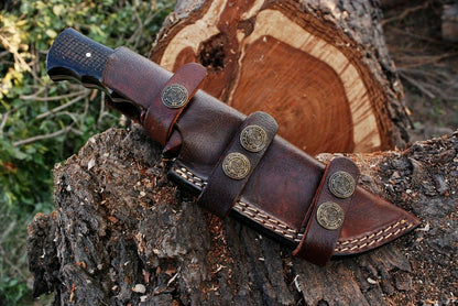 Custom Handmade Damascus Steel Hunting Knife